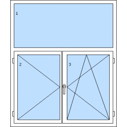 Doppelflügelfenster mit Oberlicht