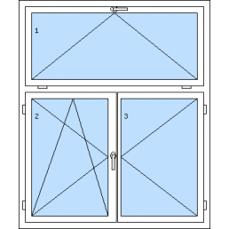 Doppelflügelfenster mit Oberlicht