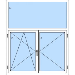 Doppelflügelfenster mit Oberlicht