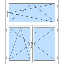 Doppelflügelfenster mit Oberlicht