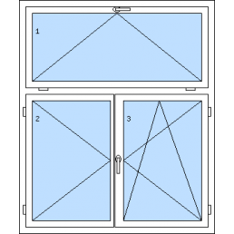 Doppelflügelfenster mit Oberlicht