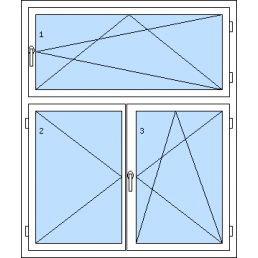 Doppelflügelfenster mit Oberlicht